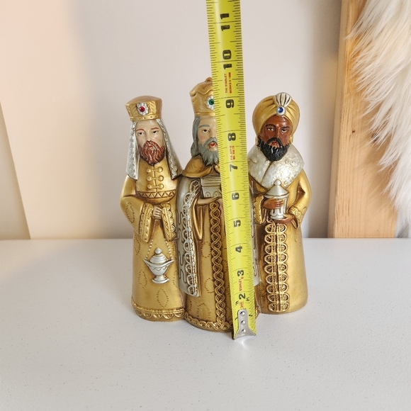 Vintage Christmas Decor Three Kings Wind Up Music Decoration Japan Works 1960s - Picture 6 of 8